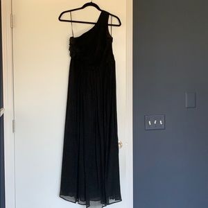 Black one shoulder Jcrew bridesmaid dress, size 6